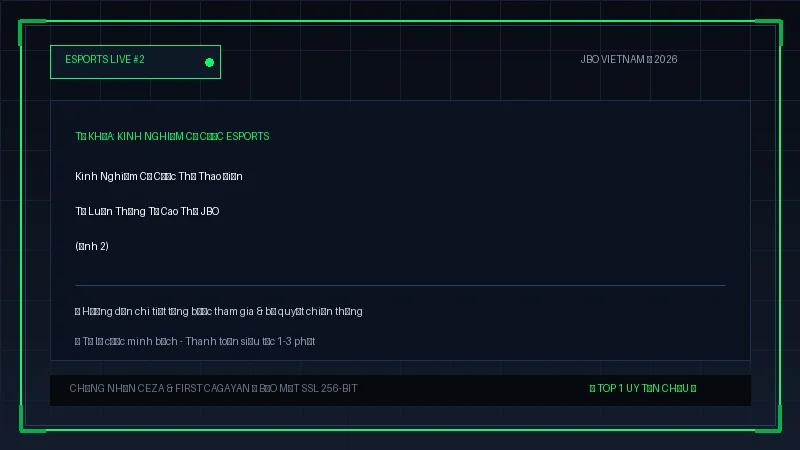 kinh nghiệm cá cược esports - Kinh Nghiệm Cá Cược Thể Thao Điện Tử Luôn Thắng Từ Cao Thủ JBO - Hình 2 kinh nghiệm cá cược esports - Kinh Nghiệm Cá Cược Thể Thao Điện Tử Luôn Thắng Từ Cao Thủ JBO - Hình 2