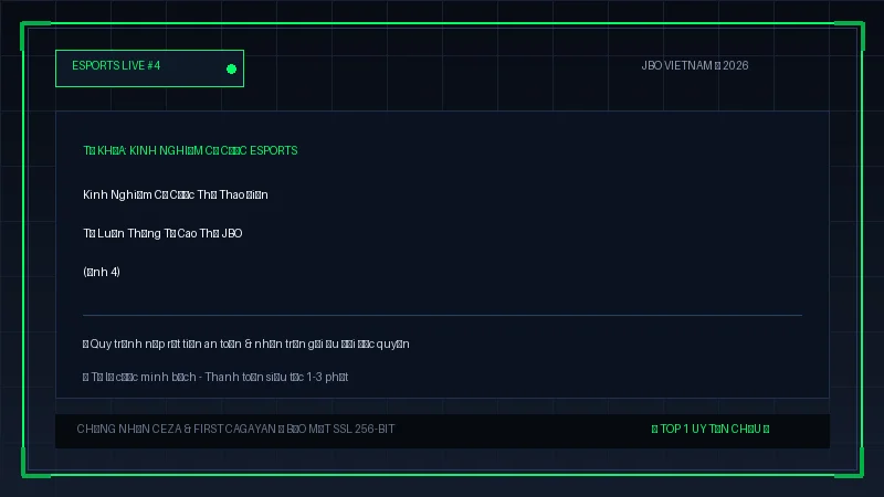 kinh nghiệm cá cược esports - Kinh Nghiệm Cá Cược Thể Thao Điện Tử Luôn Thắng Từ Cao Thủ JBO - Hình 4 kinh nghiệm cá cược esports - Kinh Nghiệm Cá Cược Thể Thao Điện Tử Luôn Thắng Từ Cao Thủ JBO - Hình 4