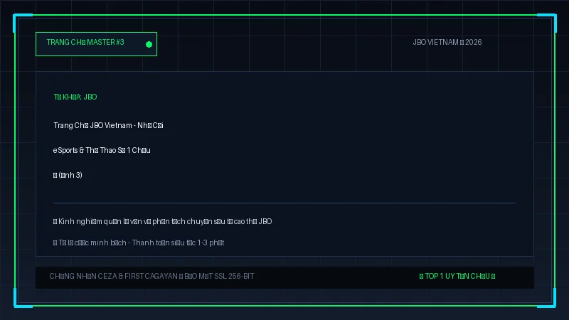 jbo - Trang Chủ JBO Vietnam - Nhà Cái eSports & Thể Thao Số 1 Châu Á - Hình 3